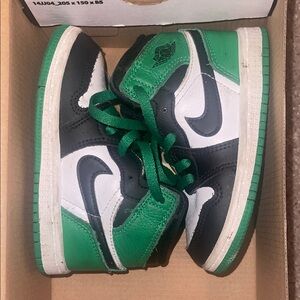Jordan(TD) Air Jordan 1 Retro High OG 'Lucky Green Black' size 7C